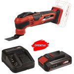 Einhell Multiferramenta Varrito Te-mg 18 Li Solo + Acessórios + Bateria 18V 2.5Ah + Carregador