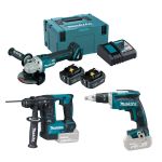 Makita KIT Pladur Makita18V - DGA504RMJ + DHR171Z + DFS452Z