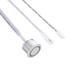 efectoLED Mini Interruptor Tátil Regulável Encastrável para Fita LED 12/24V DC Prateado - 74053_150463