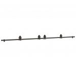 Kit de Ferragens para Porta Deslizante 366 cm Aço Preto - 2301669562