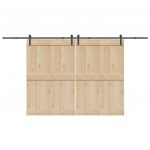 Kit de Ferragens para Porta Deslizante 400 cm Aço Preto - 1622453666