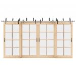 Kit de Ferragens para Porta Deslizante 427 cm Aço Preto - 2887897958