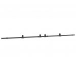 Kit de Ferragens para Porta Deslizante 366 cm Aço Preto - 2577255888