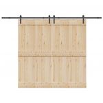Kit de Ferragens para Porta Deslizante 305 cm Aço Preto - 503697695