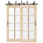 Kit de Ferragens para Porta Deslizante 183 cm Aço Preto - 1791256945