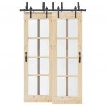 Kit de Ferragens para Porta Deslizante 152,5 cm Aço Preto - 1105803954