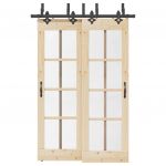 Kit de Ferragens para Porta Deslizante 152,5 cm Aço Preto - 2053706779
