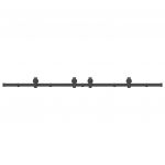 Kit de Ferragens para Porta Deslizante 200 cm Aço Preto - 4260103305