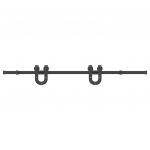 Kit de Ferragens para Porta Deslizante 183 cm Aço Preto - 3702625177