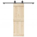 Kit de Ferragens para Porta Deslizante 200 cm Aço Preto - 2775395133