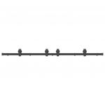 Kit de Ferragens para Porta Deslizante 183 cm Aço Preto - 2330670111