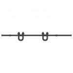 Kit de Ferragens para Porta Deslizante 200 cm Aço Preto - 2880873231