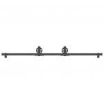 Kit de Ferragens para Porta Deslizante 183 cm Aço Preto - 3530169259