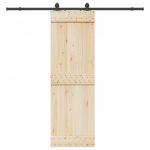 Kit de Ferragens para Porta Deslizante 213 cm Aço Preto - 2386589950