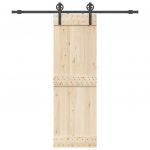 Kit de Ferragens para Porta Deslizante 200 cm Aço Preto - 2900059926
