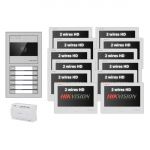 Hikvision Kit Videoporteiro Inteligente 2 Fios hd 12 Habitações