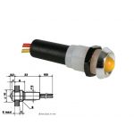 Velleman LED Piloto Anel Cromado Yellow 24v - 24VCY