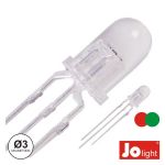 Jolight led 3MM Multicor Vermelho e Verde Difuso - LL0342RG-D