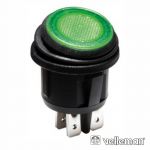 Velleman Interruptor Verde Rocker Iluminado led 2p - /on - R13244BG/LED