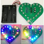 Kit DIY Coração Eletrónico 3-5V com LEDs e Conector Micro USB