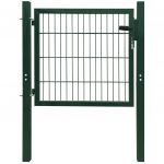 Portão de Cerca em Aço Verde 106x150 cm - 142028