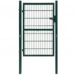 2 D Portão de Cerca Simples Verde 106x230 cm - 141752