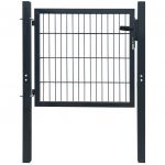 2 D Portão de Cerca (simples), Antracite Cinzento, 160 X 130 cm - 141740