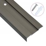 Perfil para Escada em Forma de L 15 Peças Alumínio 100 cm Castanho - 145112