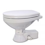 Jabsco Jabsco Quiet Flush Raw Water Toilet - Regular Bowl w/Soft Close Lid - 12V - 37245-4192
