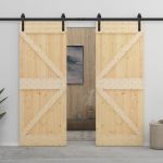Porta de Correr com Ferragens 80x210 cm Madeira de Pinho Maciça - 3057586