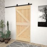 Porta de Correr com Ferragens 80x210 cm Madeira de Pinho Maciça - 3057489