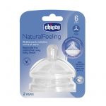 Chicco Tetina Silicone NaturalFeeling Papa 6M+ 2 Unidades
