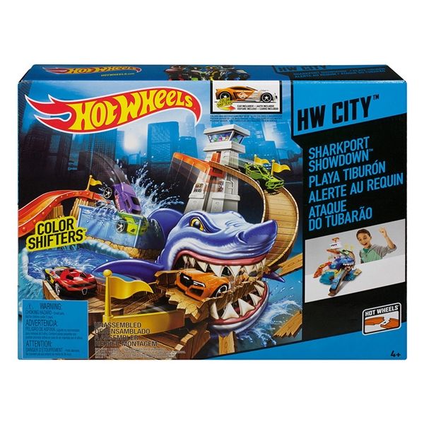 Pista Hot Wheels City Color Shifter Desafio Do Tubarão