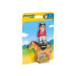 Playmobil 1.2.3 - Cavaleiro com Cavalo - 6973