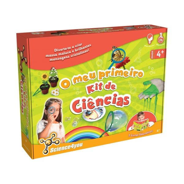 1º Kit de Ciências - Multi-Idioma  Brinquedos para Crianças com 4