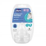 Chicco Tetina Silicone Benessere Well-Being Fluxo Rápido 4M+ 2 Unidades