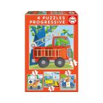 Educa Pack 4 Puzzles Progressivos 6-9-12-16 Peças - Patrulha Pata