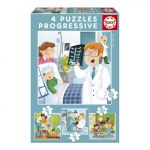 Educa Puzzle Progressivo 12-16-20-25 Peças - Quando Crescer Quero Ser - 17146