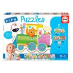 Educa 5 Baby Puzzles - Comboio Animais - 17142