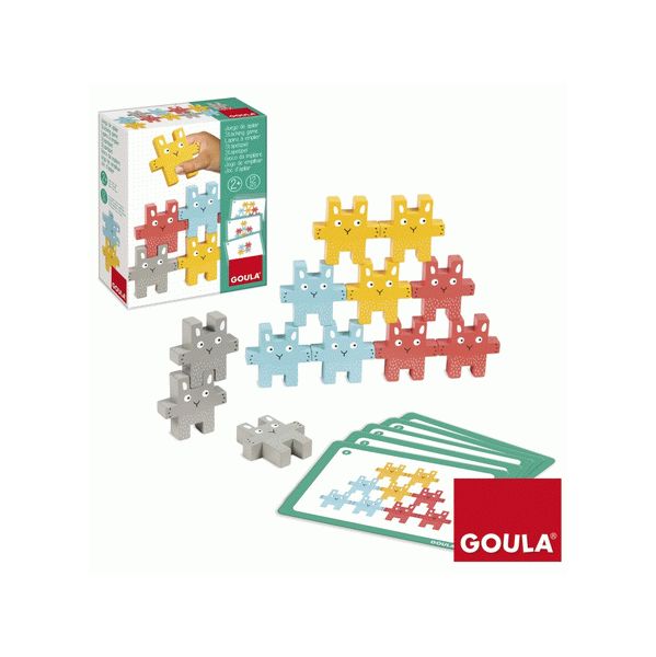 Jogo puzzles 6 cores madeira Goula