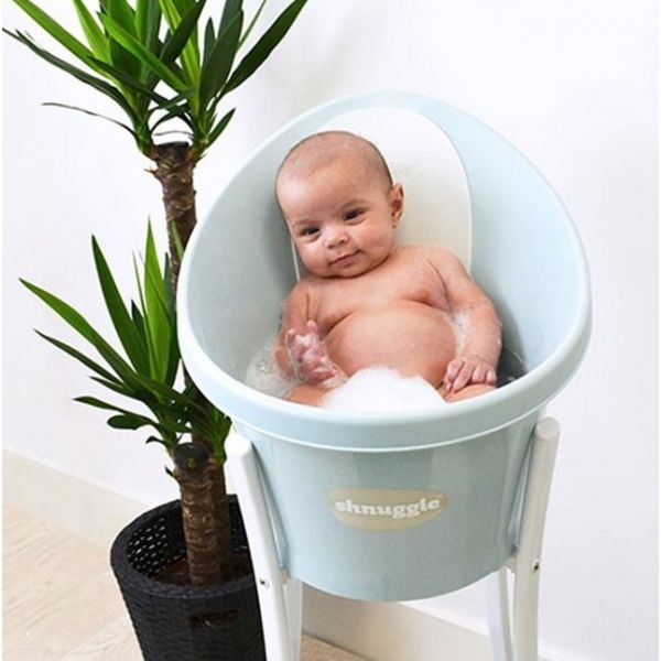 Banheira para bebé Shnuggle branca - respaldo Azul - Banheiras - Compra na
