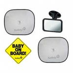 Safety 1st Kit de Viagem Espelho + Tapa Sol + Baby on Board