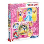Clementoni Puzzle 2x 60 peças - Disney Princess - 07133