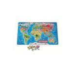 Janod Puzzle Magnético Mapa Mundo de 92 Peças - J05500