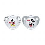 Nuk Pack 2 Chupetas Silicone 0-6m Trendline Mickey Mouse Cinza