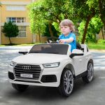 HomCom Carro elétrico para crianças 3-8 anos Audi Q5 Branco