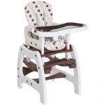 Homcom Cadeira de Bebé Multifuncional Conversível em Cadeira de Balanço + Mesa 6-72 Meses