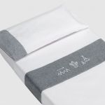Cotinfant Conjunto de Lençóis de 2 Peças para Mini Berço (50 X 90 cm) Doco Sleeping Tipi Cinzento Cinzento