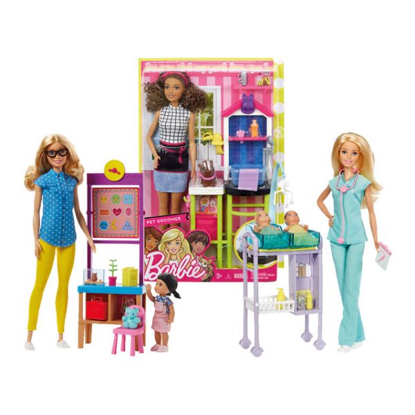 Brinque De Ser Maquiadora Cabeleireira E Manicure Da Barbie - R$ 247,99