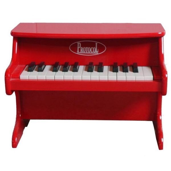 Protocol Piano Infantil Madeira Lacado Vermelho - 6226